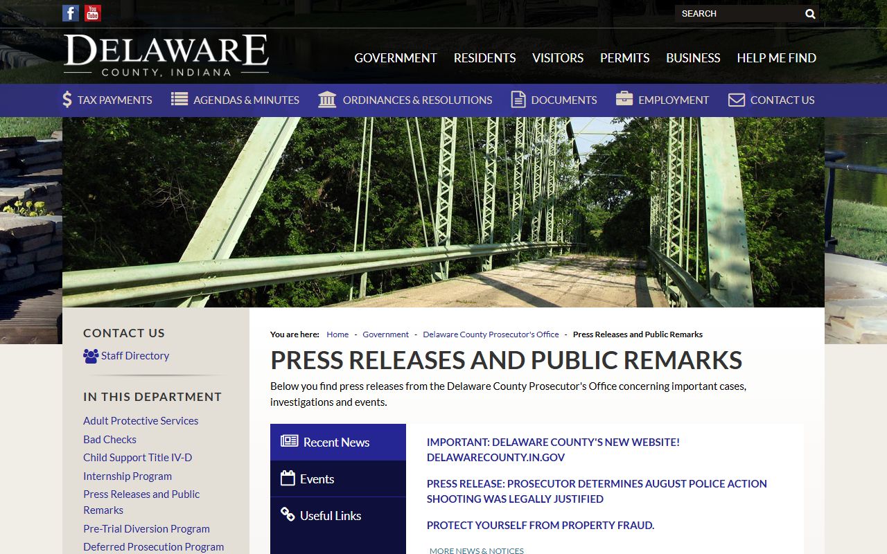 Delaware County arrest records prosecutor press releases