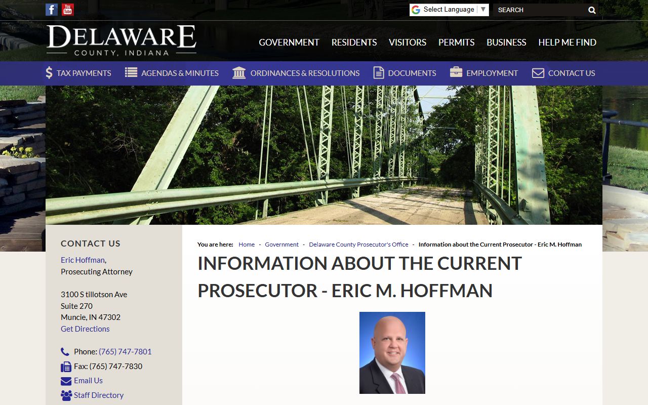 Delaware County criminal court records prosecutor biography