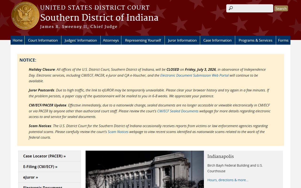 Delaware County Circuit Court federal court distinction