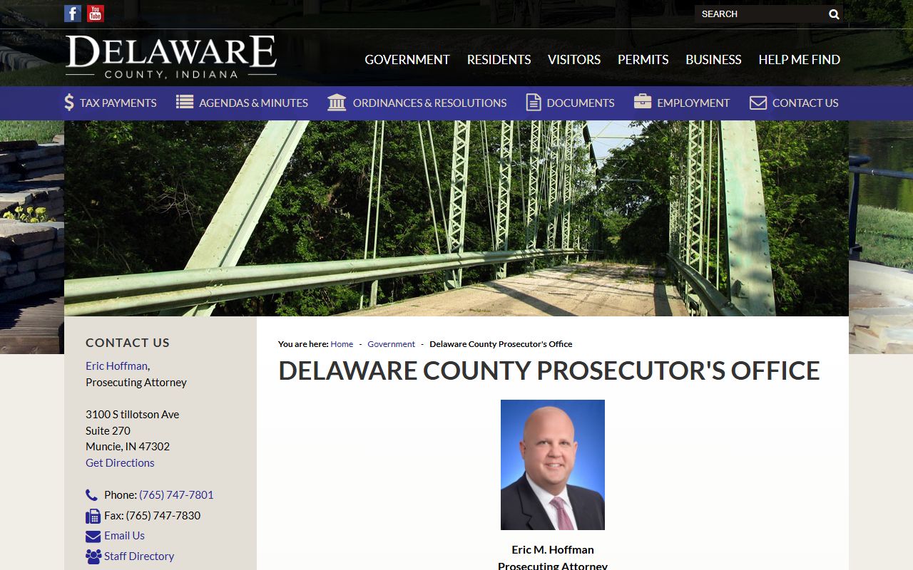 Delaware County criminal court records prosecutor homepage